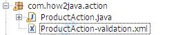 新建文件ProductAction-validation.xml