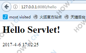 重启tomcat，访问http://127.0.0.1/hello