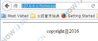 首先准备一个footer.jsp