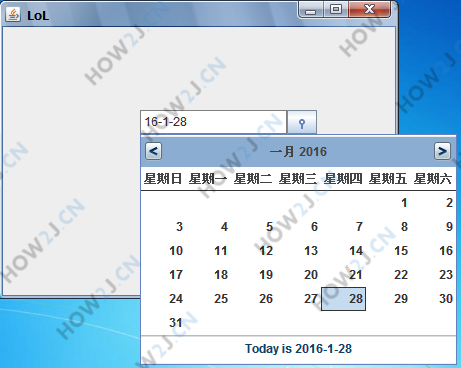 JXDatePicker